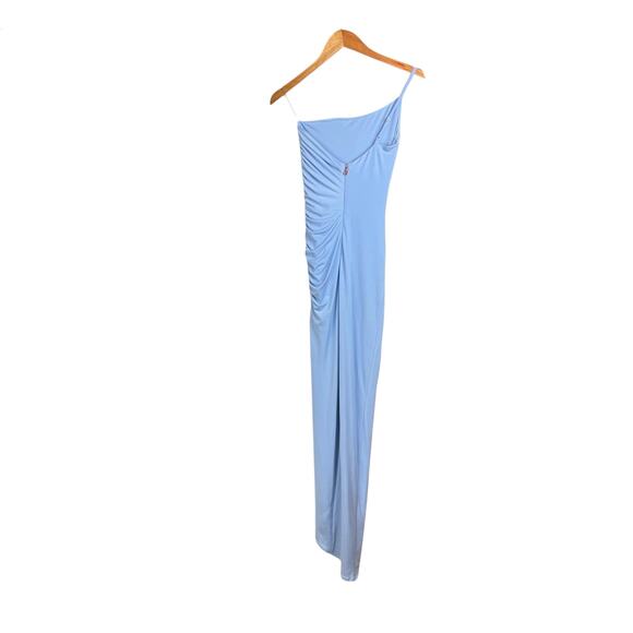 Nookie NWT Aria One Shoulder Gown Light Blue Side Slit Bodycon Party Dress - Picture 12 of 16